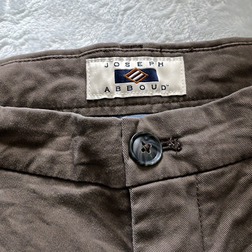 Men’s Joseph Abboud 34x34 Brown Twill Chino Pants - Picture 5 of 6